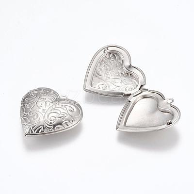 Tarnish Resistant 316 Stainless Steel Locket Pendants STAS-G146-14P-1