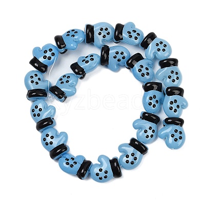 Baking Paint Glass Enamel Beads LAMP-R004-07F-1