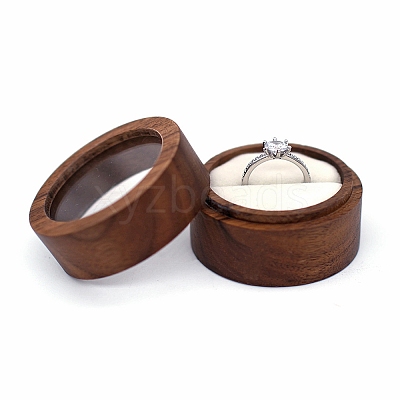 Round Wood Ring Storage Boxes PW-WG32375-08-1