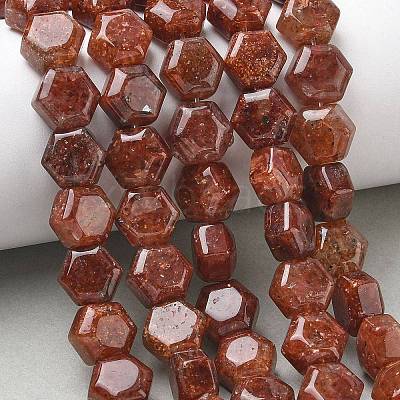 Natural Gold Spot Strawberry Quartz Beads Strands G-G463-A04-10x11mm-1