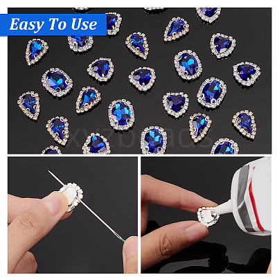 30Pcs 3 Style Sew on Rhinestone GLAA-GA0001-63B-1