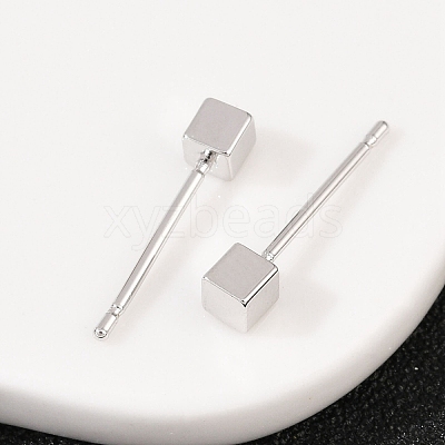 Brass Stud Earrings for Women EJEW-G441-05A-P-1