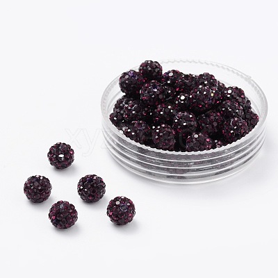 Polymer Clay Rhinestone Beads RB-H284-6MM-204-1