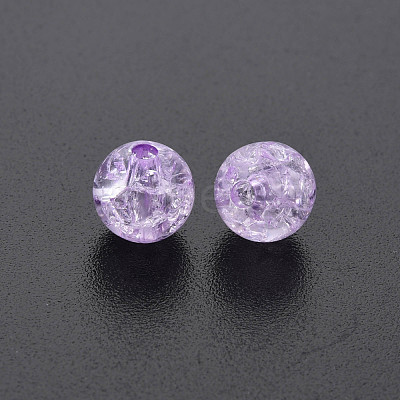 Transparent Crackle Acrylic Beads MACR-S373-66-N06-1