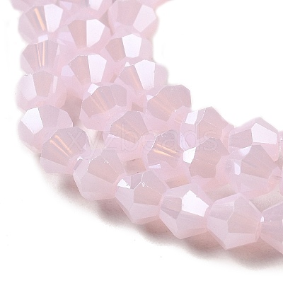 Imitation Jade Electroplate Glass Beads Strands EGLA-F029-J4mm-A02-1