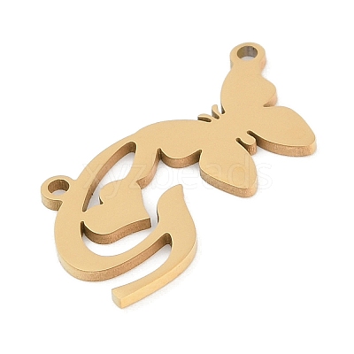 304 Stainless Steel Pendants STAS-L279-002G-G-1