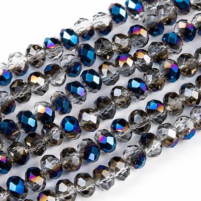 Electroplate Transparent Glass Beads Strands EGLA-A034-T4mm-Z01-1