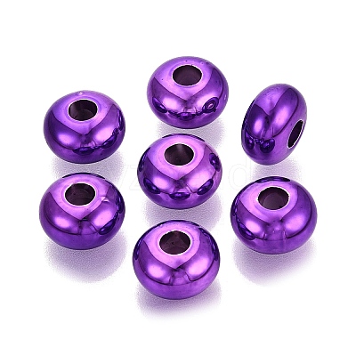 UV Plating Opaque Acrylic European Beads PACR-T017-19M-04-1