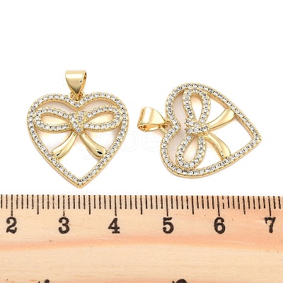Brass Pave Clear Cubic Zirconia Pendants KK-U009-05D-G-1