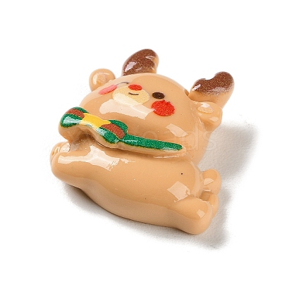 Christmas Theme Opaque Resin Cabochons RESI-F053-B09-1