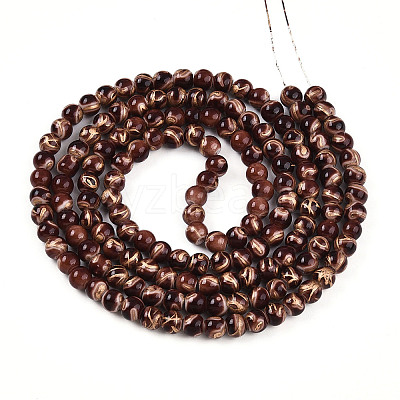 Baking Paint Glass Beads X1-DGLA-N010-6mm-08-1