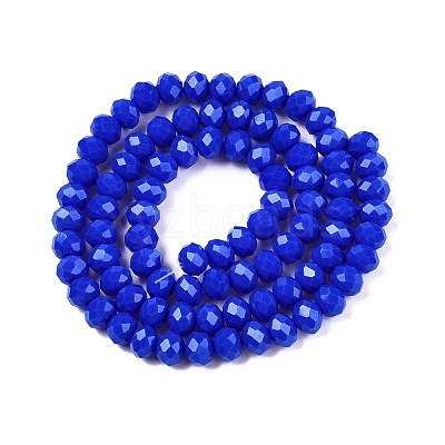 Opaque Solid Color Imitation Jade Glass Beads Strands LS-EGLA-A044-P6mm-D32-1