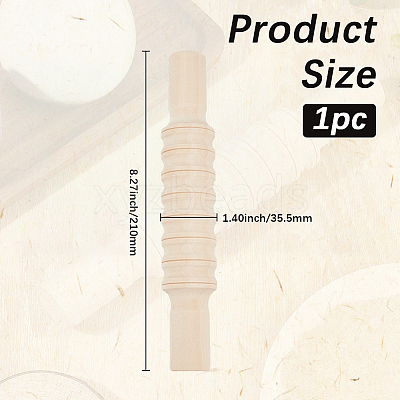 Wooden Rolling Pin AJEW-WH20141-42A-1