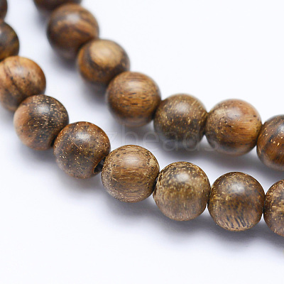 Natural African Padauk Wood Beads Strands WOOD-P011-02-10mm-1