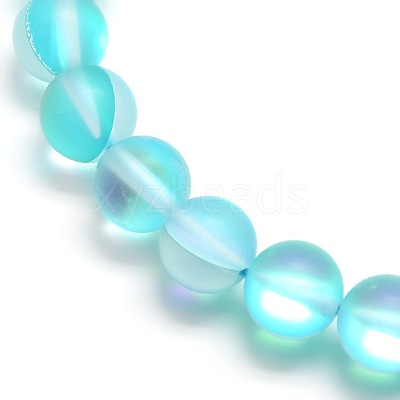 Synthetic Moonstone Beads Strands X-G-F142-6mm-03-1