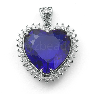 Transparent Faceted Glass Pendants ZIRC-I050-02P-1