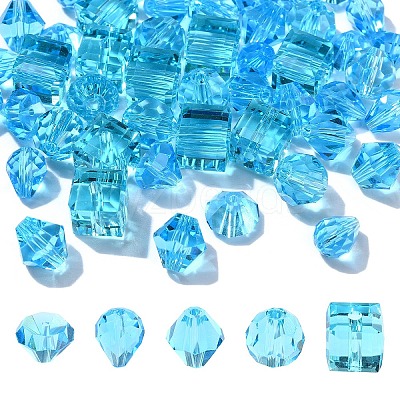 50Pcs 5 Styles Imitation Austrian Crystal Beads FIND-YW0004-71D-1