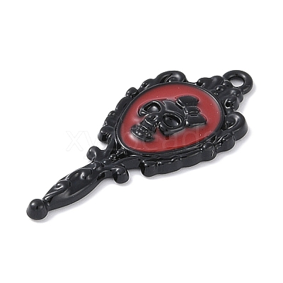 Halloween Rack Plating Alloy Enamel Pendants PALLOY-F018-26EB-02-1