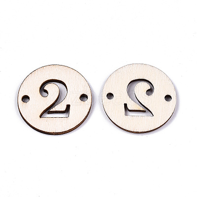Unfinished Natural Poplar Wood Links Connectors WOOD-S045-138B-2-1