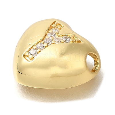 Rack Plating Brass Micro Pave Cubic Zirconia Pendants KK-I722-04G-Y-1