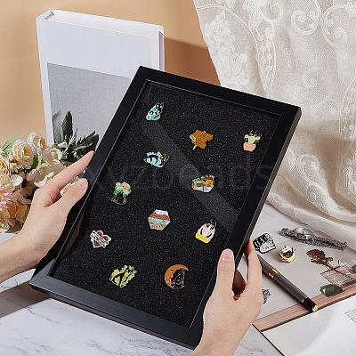 Wood & Plastic Rectangle Photo Frame Stand DJEW-WH0072-13A-01-1