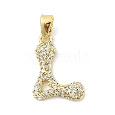 Brass Micro Pave Cubic Zirconia Pendants ZIRC-C012-01G-12-1
