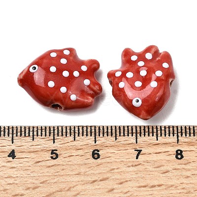 Handmade Porcelain Beads PORC-K010-06F-1