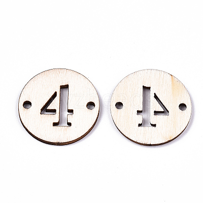 Unfinished Natural Poplar Wood Links Connectors WOOD-S045-138B-4-1