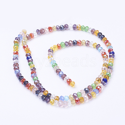 Electroplate Glass Bead Strands EGLA-J047-4x3mm-46-1