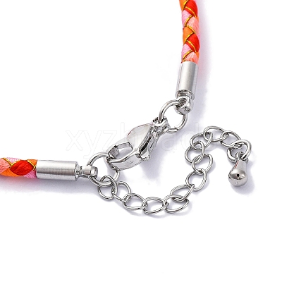 Polyester Cord Braided Bracelet Makings MAK-Z003-01P-33-1