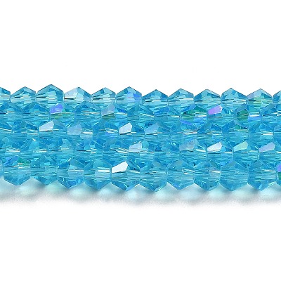 Transparent Electroplate Glass Beads Strands EGLA-A039-T3mm-L19-1