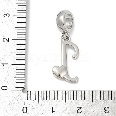 Brass European Dangle Charms KK-Z097-01J-GP-1