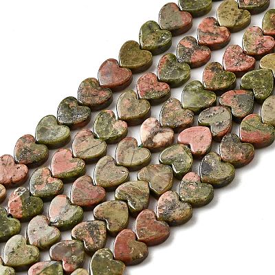 Natural Unakite Beads Strands G-A272-A01-27-1