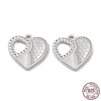 Rhodium Plated 925 Sterling Silver Charms STER-C003-16P-1