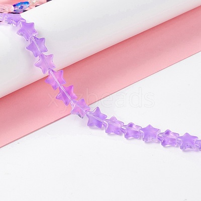 Transparent Glass Beads Strand GLAA-K057-01F-1