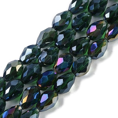 Transparent Electroplate Glass Beads Strands EGLA-N013-T4mm-B15-1