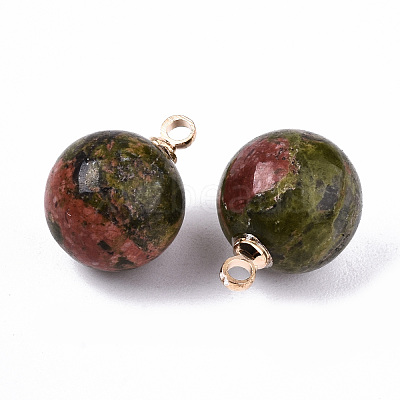 Natural Unakite Charms X-G-N332-024G-15-1