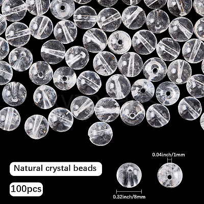100Pcs Natural Grade AB Quartz Crystal Beads G-SC0003-55-1