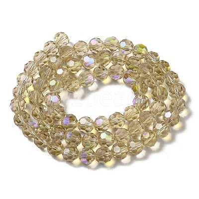 Electroplate Transparent Glass Beads Strands EGLA-A035-T10mm-L22-1