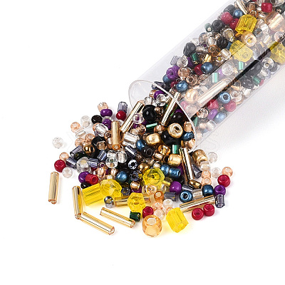 7 Bottles DIY Glass Seed Beads Sets DIY-N006-02F-1