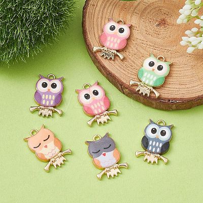 Painted Alloy Pendants PALLOY-YW0001-67-1