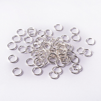 Silver Color Plated Brass Open Jump Rings X-JRC8MM-S-1