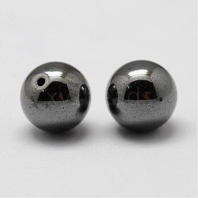 Non-magnetic Synthetic Hematite Beads G-P162-02-6mm-1