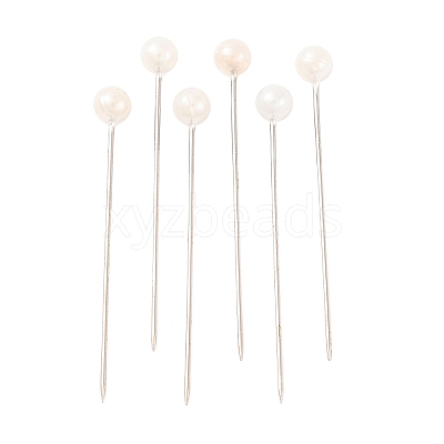 White Color Platinum Plated Ball Head Pins X-NEED-D002-1-1