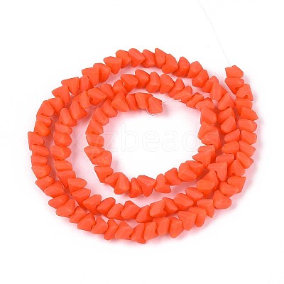 Frosted Opaque Glass Beads Strands GLAA-N017-4mm-14-1