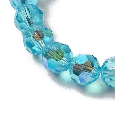 Electroplate Transparent Glass Beads Strands EGLA-A035-T8mm-L08-1