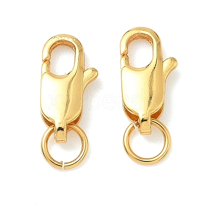 Brass Lobster Claw Clasps KK-H532-18G-1