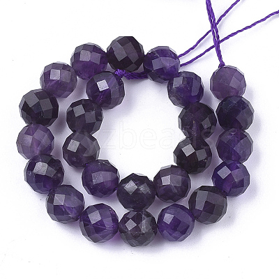 Natural Amethyst Beads Strands X-G-S345-8mm-010-1