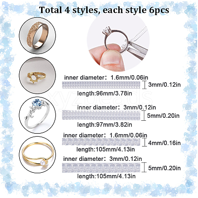24Pcs 4 Style Plastic Spring Coil FIND-SC0005-54-1