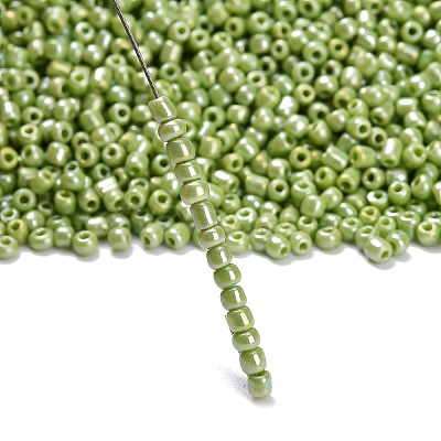 DIY Craft Beads 12/0 Opaque Colors Lustered Round Glass Seed Beads X-SEED-A012-2mm-124-1
